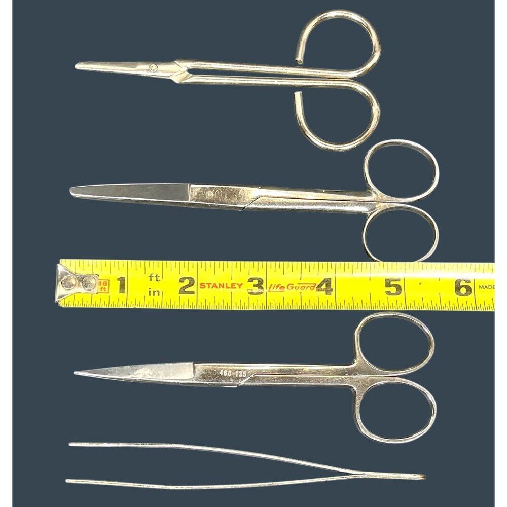 VTG Lot Stainless Steel Forceps Hemostat Scissor Clamp Medical Instrument Set - Picture 8 of 9